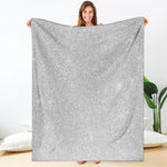 Bright Silver (NOT Real) Glitter Print Blanket