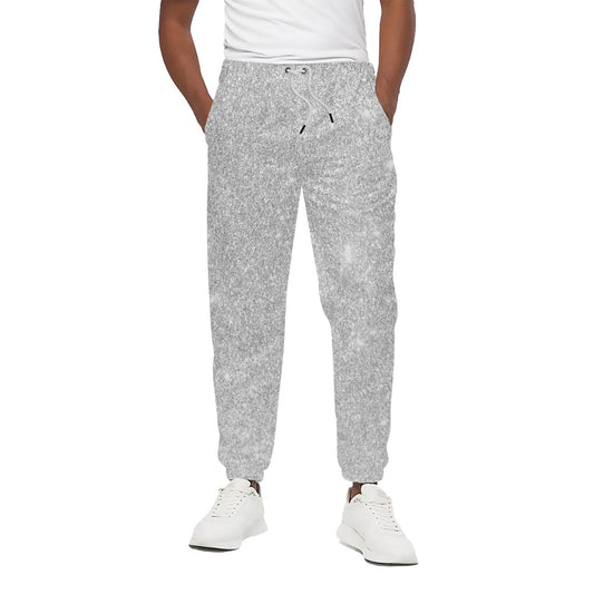 Light Silver Glitter Artwork Print (NOT Real Glitter) Cotton Pants