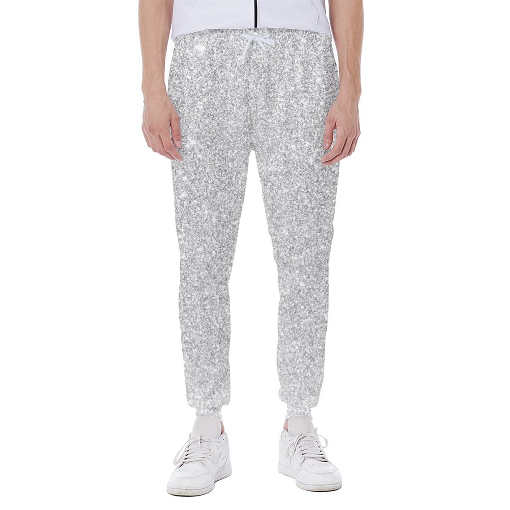 Light Silver Glitter Artwork Print (NOT Real Glitter) Scuba Joggers