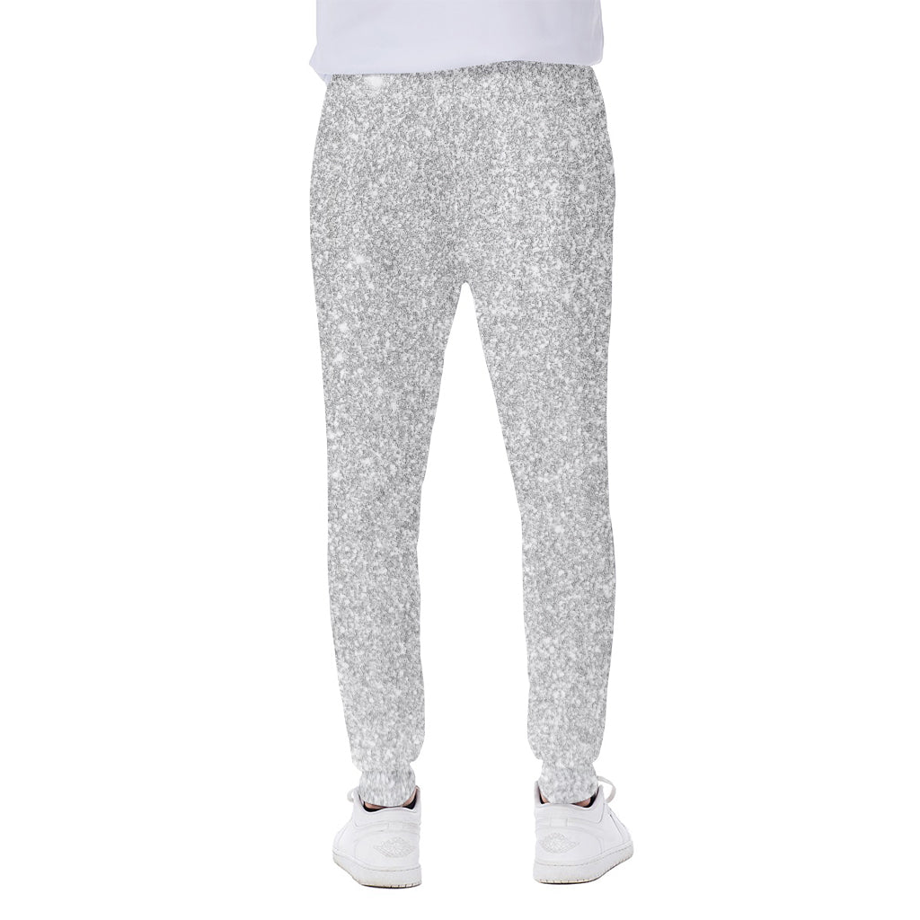 Light Silver Glitter Artwork Print (NOT Real Glitter) Scuba Joggers