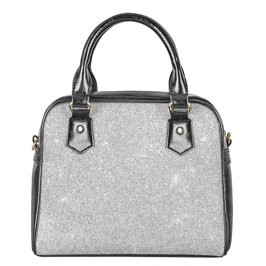 Light Silver Glitter Artwork Print (NOT Real Glitter) Shoulder Handbag