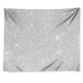 Bright Silver (NOT Real) Glitter Print Tapestry