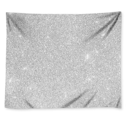 Light Silver Glitter Artwork Print (NOT Real Glitter) Tapestry