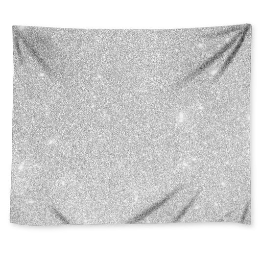 Light Silver Glitter Artwork Print (NOT Real Glitter) Tapestry