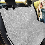 Bright Silver (NOT Real) Glitter Print Pet Car Back Seat Cover