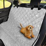 Bright Silver (NOT Real) Glitter Print Pet Car Back Seat Cover