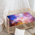 Light Stardust Galaxy Deep Space Print Baby Crib Sheet