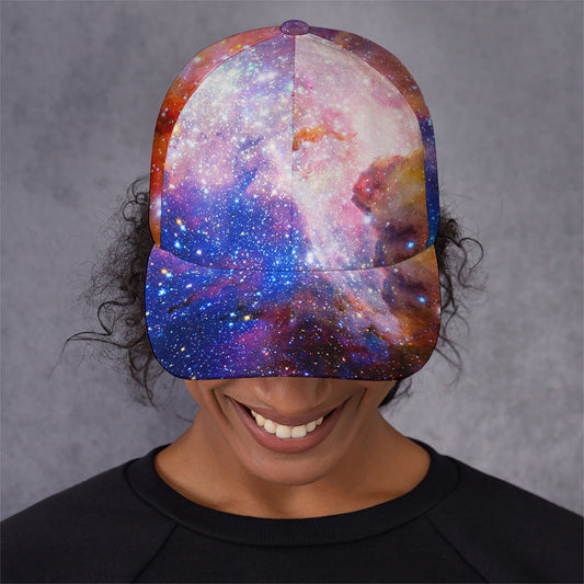 Light Stardust Galaxy Deep Space Print Baseball Cap