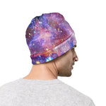 Light Stardust Galaxy Deep Space Print Beanie