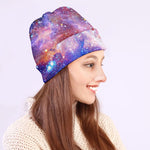 Light Stardust Galaxy Deep Space Print Beanie
