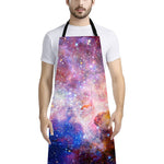 Light Stardust Galaxy Deep Space Print Bib Apron With Pocket