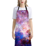Light Stardust Galaxy Deep Space Print Bib Apron With Pocket
