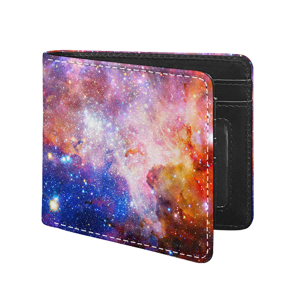Light Stardust Galaxy Deep Space Print Bifold Wallet