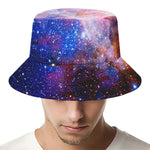 Light Stardust Galaxy Deep Space Print Bucket Hat