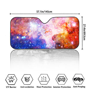 Light Stardust Galaxy Deep Space Print Car Windshield Sun Shade