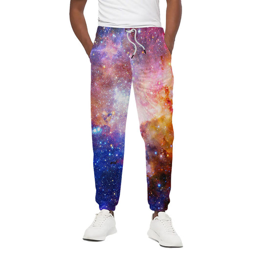Light Stardust Galaxy Deep Space Print Cotton Pants