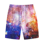 Light Stardust Galaxy Deep Space Print Cotton Shorts