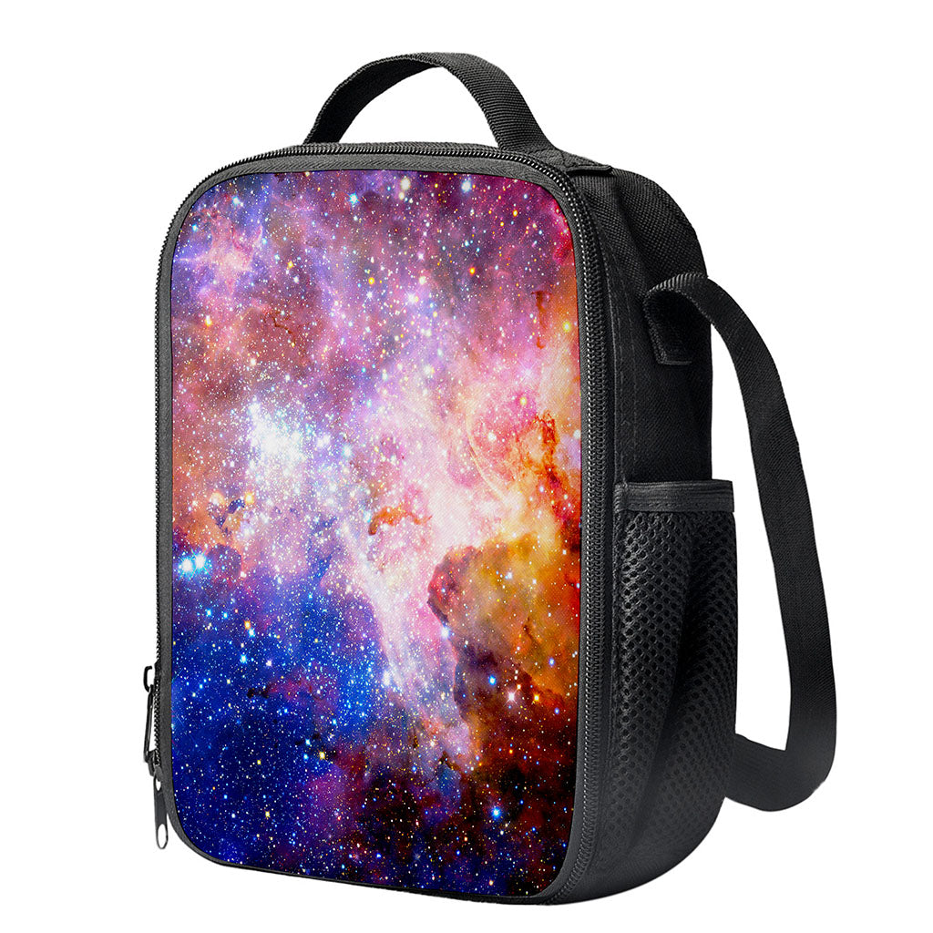 Light Stardust Galaxy Deep Space Print Crossbody Lunch Bag