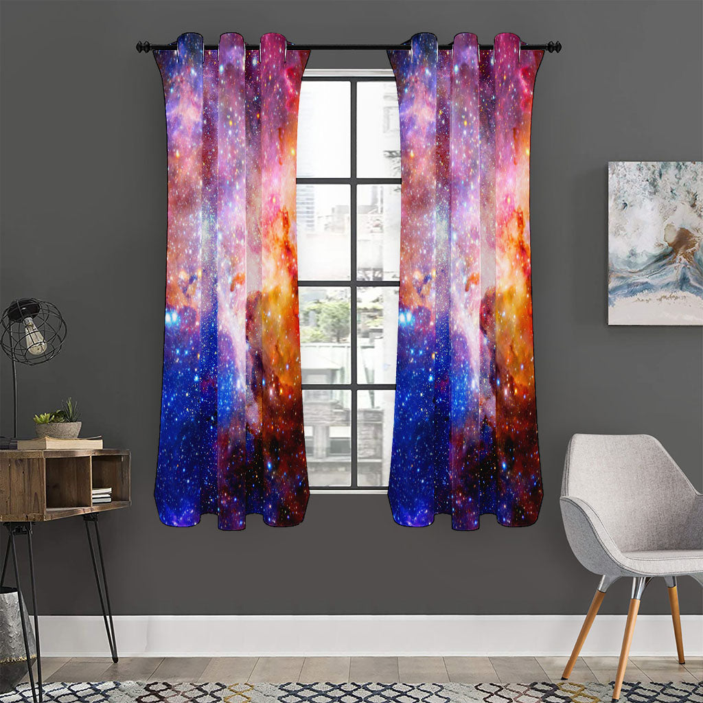 Light Stardust Galaxy Deep Space Print Curtain