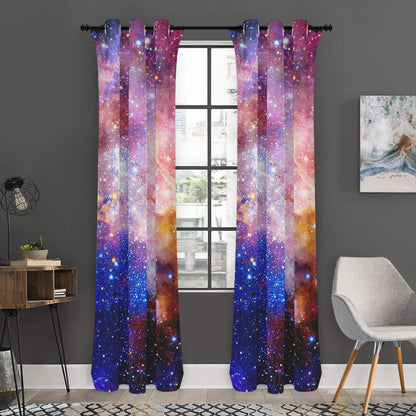 Light Stardust Galaxy Deep Space Print Curtain