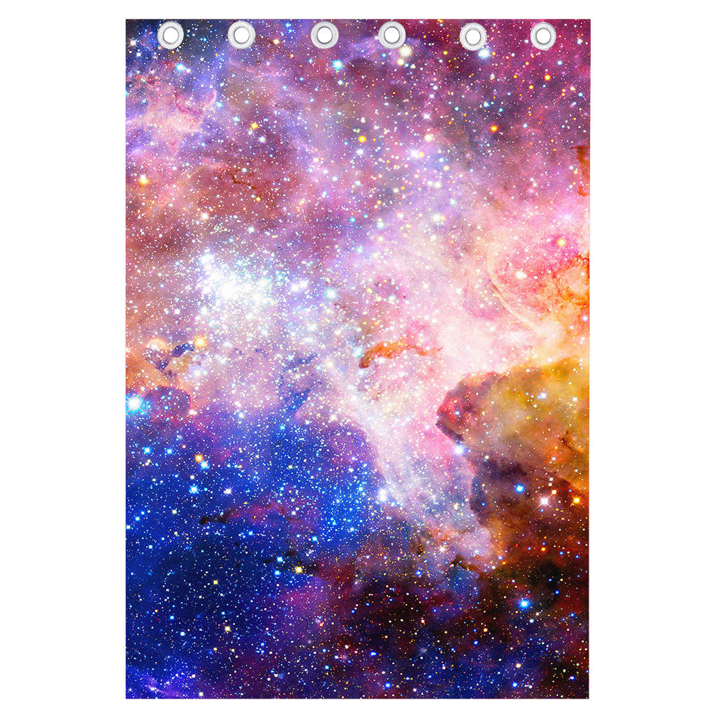 Light Stardust Galaxy Deep Space Print Curtain