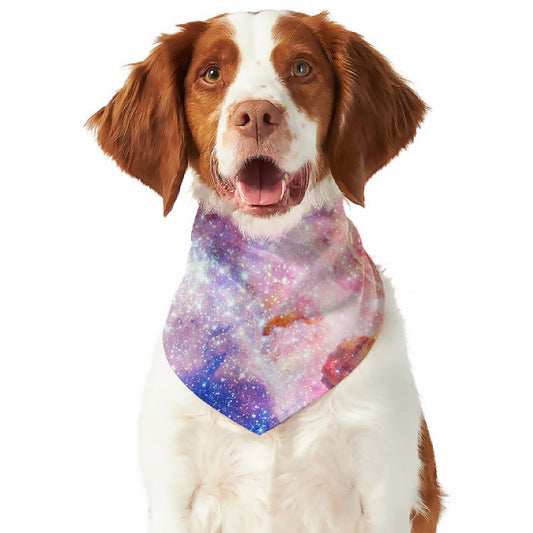 Light Stardust Galaxy Deep Space Print Dog Bandana