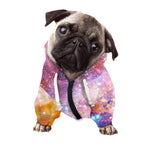 Light Stardust Galaxy Deep Space Print Dog Zip Up Hoodie