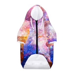 Light Stardust Galaxy Deep Space Print Dog Zip Up Hoodie