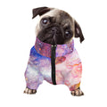 Light Stardust Galaxy Deep Space Print Dog Zip Up Jacket
