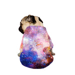 Light Stardust Galaxy Deep Space Print Dog Zip Up Jacket