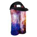 Light Stardust Galaxy Deep Space Print Double Neoprene Wine Tote