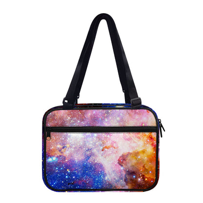Light Stardust Galaxy Deep Space Print Double Strap Bible Bag