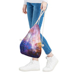 Light Stardust Galaxy Deep Space Print Drawstring Bag