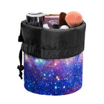 Light Stardust Galaxy Deep Space Print Drawstring Makeup Bag