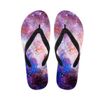 Light Stardust Galaxy Deep Space Print Flip Flops