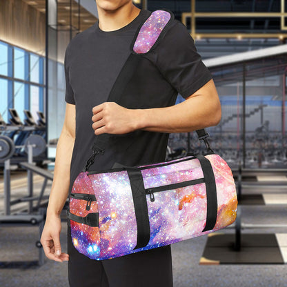 Light Stardust Galaxy Deep Space Print Gym Bag