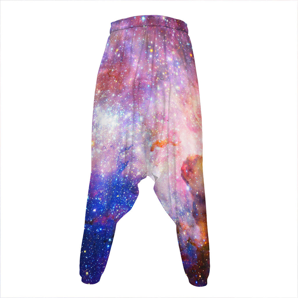 Light Stardust Galaxy Deep Space Print Hammer Pants