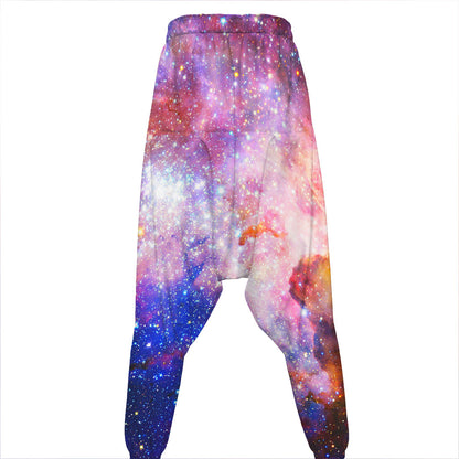 Light Stardust Galaxy Deep Space Print Hammer Pants