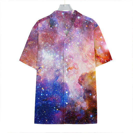 Light Stardust Galaxy Deep Space Print Hawaiian Shirt