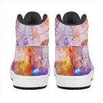 Light Stardust Galaxy Deep Space Print High Top Leather Sneakers