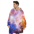 Light Stardust Galaxy Deep Space Print Hoodie Blanket