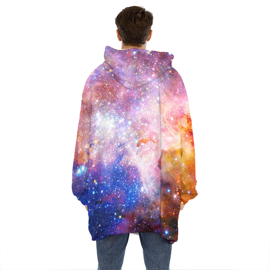 Light Stardust Galaxy Deep Space Print Hoodie Blanket