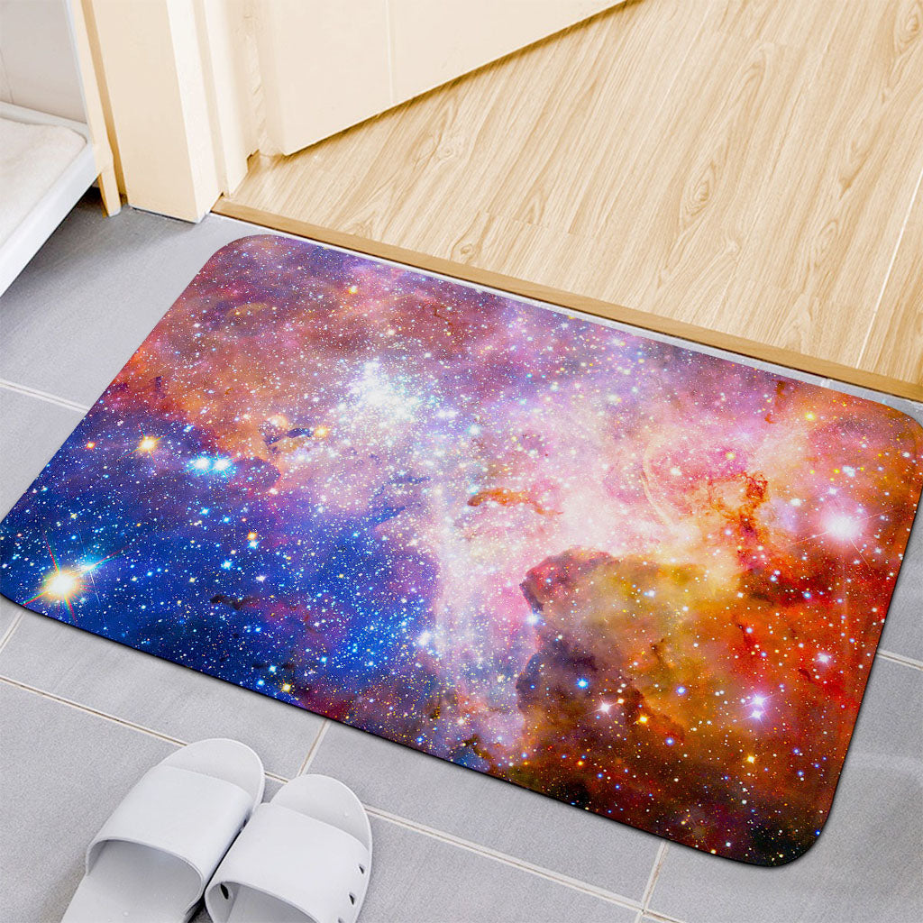 Light Stardust Galaxy Deep Space Print Indoor Door Mat
