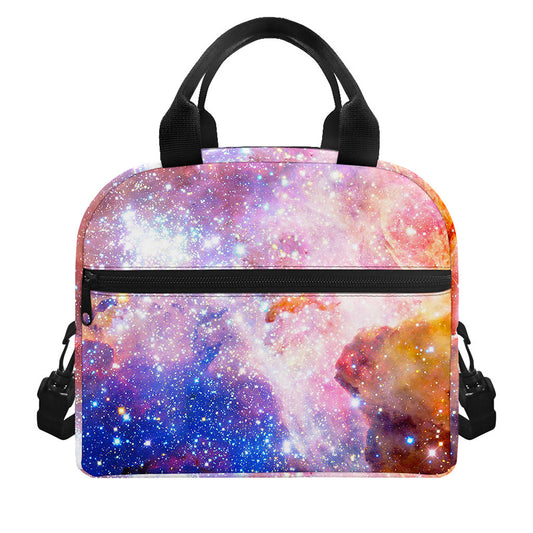 Light Stardust Galaxy Deep Space Print Insulated Lunch Bag