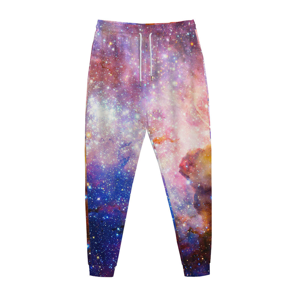 Light Stardust Galaxy Deep Space Print Jogger Pants
