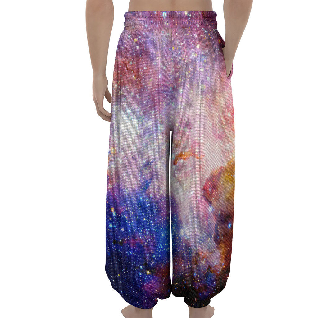 Light Stardust Galaxy Deep Space Print Lantern Pants
