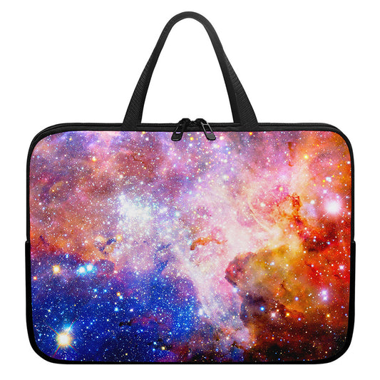 Light Stardust Galaxy Deep Space Print Laptop Sleeve With Handle