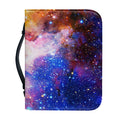 Light Stardust Galaxy Deep Space Print Leather Bible Cover
