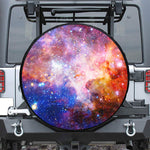 Light Stardust Galaxy Deep Space Print Leather Spare Tire Cover