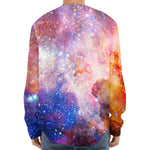 Light Stardust Galaxy Deep Space Print Long Sleeve Baseball Jersey